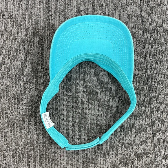 Florida Visor Womens Adjustable Blue White Hibiscus Flower Strapback Shade Shack - Picture 10 of 13